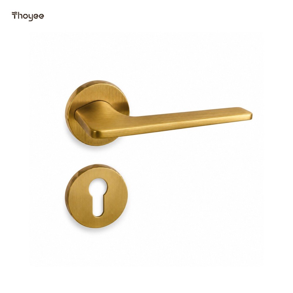 MS-TZKY-002 — Modern Minimalist Brass Lever Door Handle